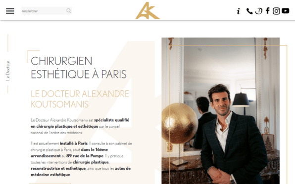 Refonte du site médical pour un chirurgien esthétique à Paris