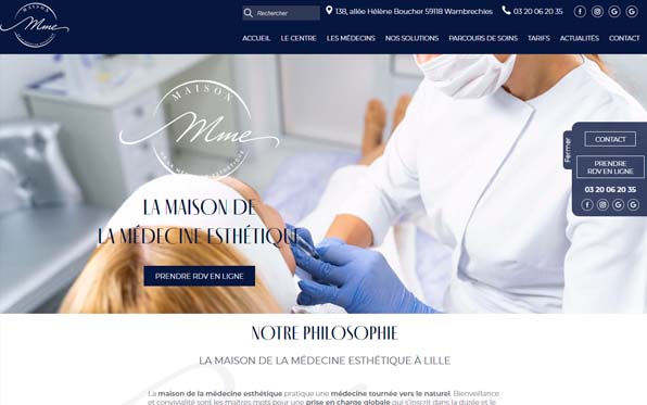 Création d'un site Web pour deux médecins esthétiques à Lille