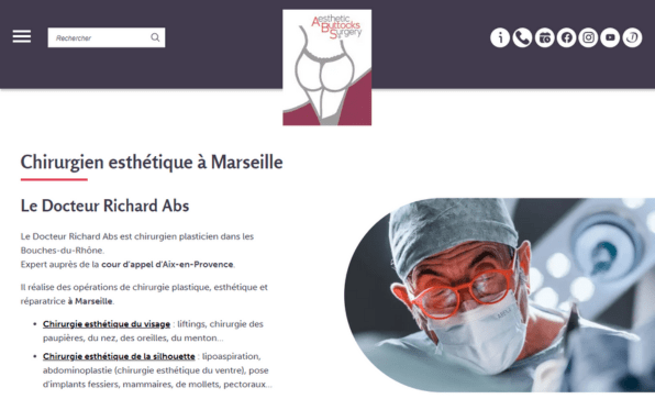 Refonte du site internet médical du Dr Abs, chirurgien esthétique à Marseille